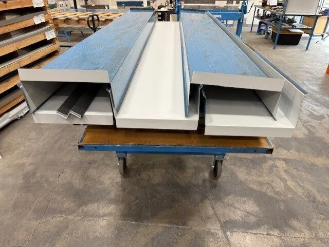 Brake-formed parapet coping caps fabricated by PDX Panels